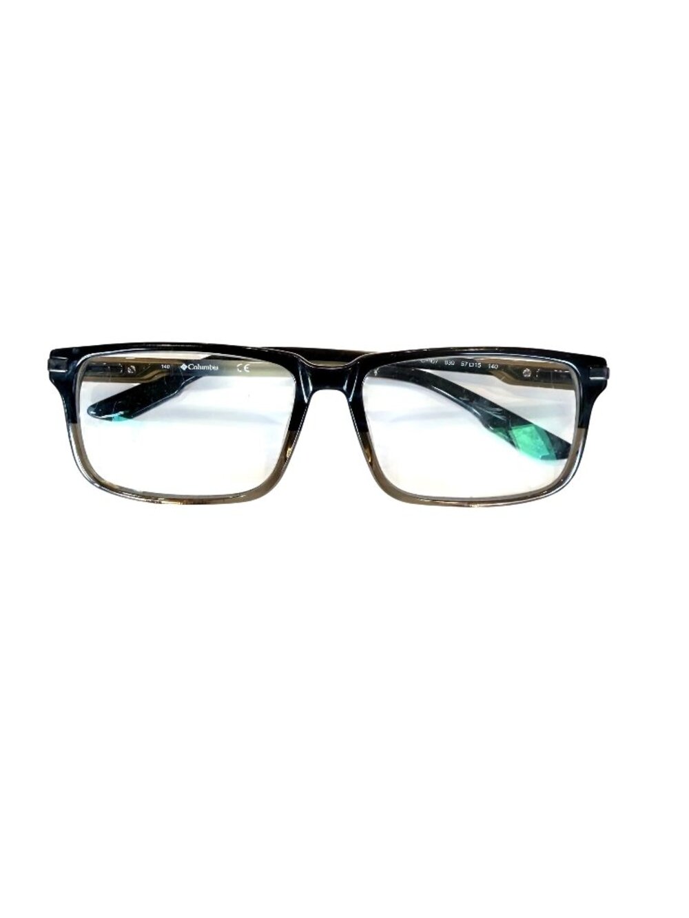 Columbia Rectangle Eyeglass Frames Only C8007 Full Rim Black Gradient 140mm